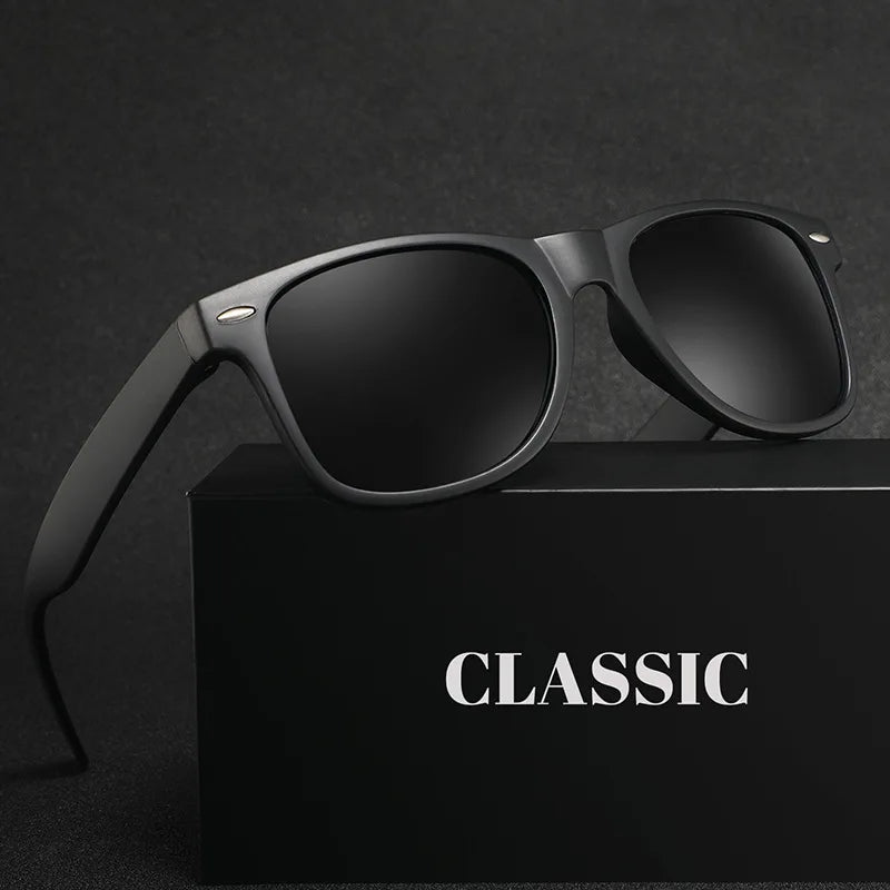 Classic Square Sunglasses – Men & Women UV400 Driving, Fishing & Sports Eyewear