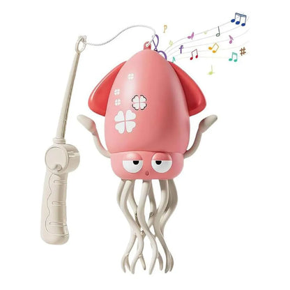 Electric Dancing Squid Toy – Auto-Sensing, Obstacle-Avoidance Interactive Pet with Music & Lights, Rechargeable Gift
