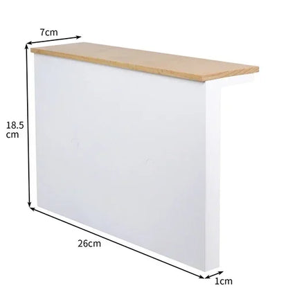 1/6 Scale BJD Dollhouse Wooden Shelf & Sink Cabinet — Miniature Kitchen Furniture Accessory for Dollhouse Bar Counter