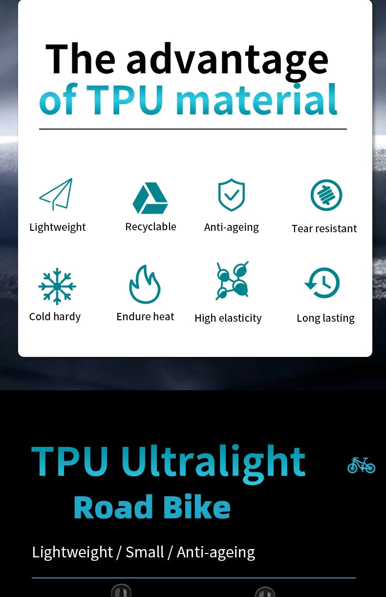 GUSTAVO Ultralight TPU Road Bike Inner Tube – 700x18-28C with 45/65/85mm Valve, 24g