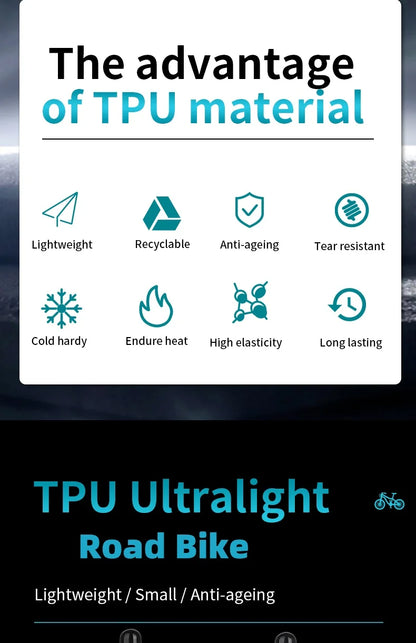 GUSTAVO Ultralight TPU Road Bike Inner Tube – 700x18-28C with 45/65/85mm Valve, 24g