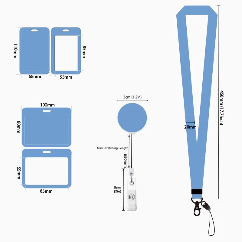 Disney Anime Stitch Badge Holder – Kawaii Card Holder Lanyard for Students, Kids, Campus Neck Strap Gift