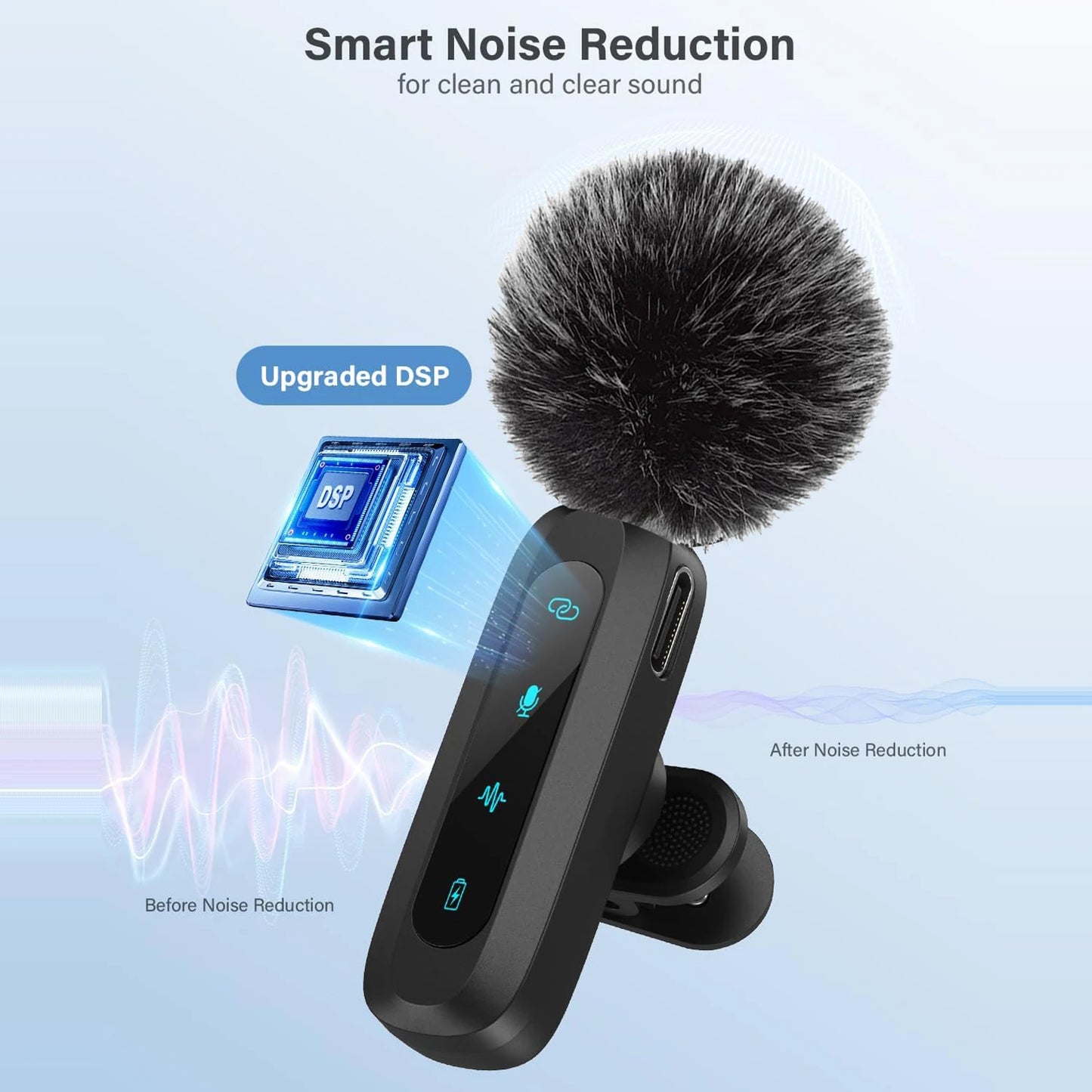Professional Wireless Lavalier Microphone – Universal Mobile & Computer Mic for Vlogs, Interviews & Conferences