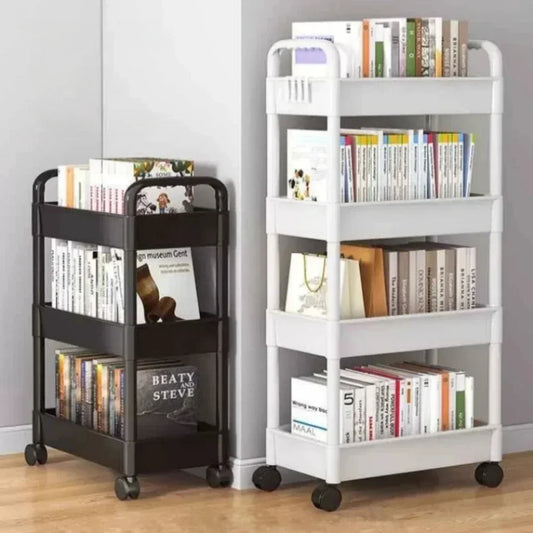 Multifunctional Kitchen Storage Rack | Household Cart with Wheels | Mobile Rack Trolley Bookshelf | Home Organization Accessories