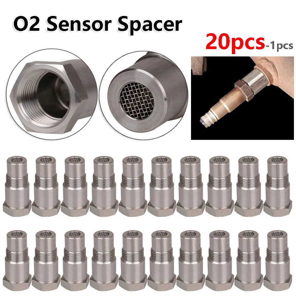 Car CEL Fix Adapter – 1-20pcs Stainless Steel Oxygen O2 Sensor Eliminator, M18X1.5 Check Engine Light Replacement Accessory