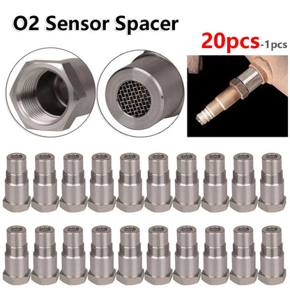 Car CEL Fix Adapter – 1-20pcs Stainless Steel Oxygen O2 Sensor Eliminator, M18X1.5 Check Engine Light Replacement Accessory