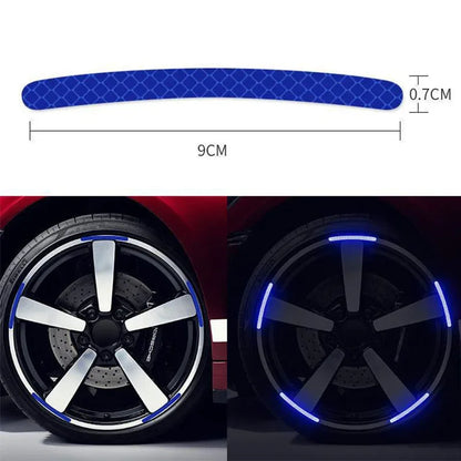 20pcs Reflective Car Wheel Hub Sticker: Luminous Rim Strips for Night Driving | Bike & Motorcycle Wheel Accessories