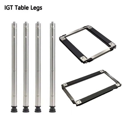 Stainless Steel Camping IGT Table Legs — Adjustable Three-Gear Telescopic Picnic Table Legs for Outdoor Use
