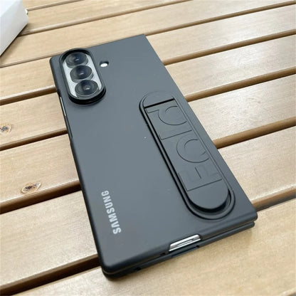 Luxury Standable Matte Silicone Phone Case for Samsung Galaxy Z Fold 6-7 – Skin Feel Full-Back Protective Cover