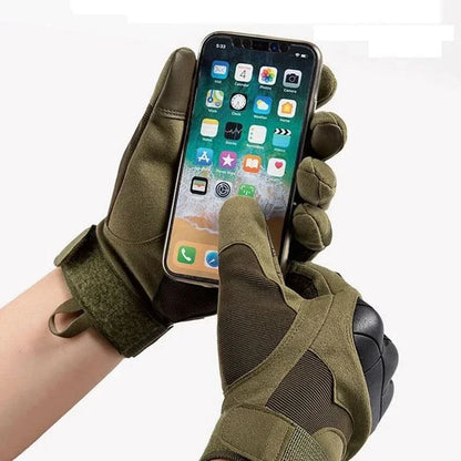 Tactical Gloves – Full Finger Shooting, Fitness, and Sports Gloves with Touch Design – Ideal for Motorcycle, Hunting, and Walking