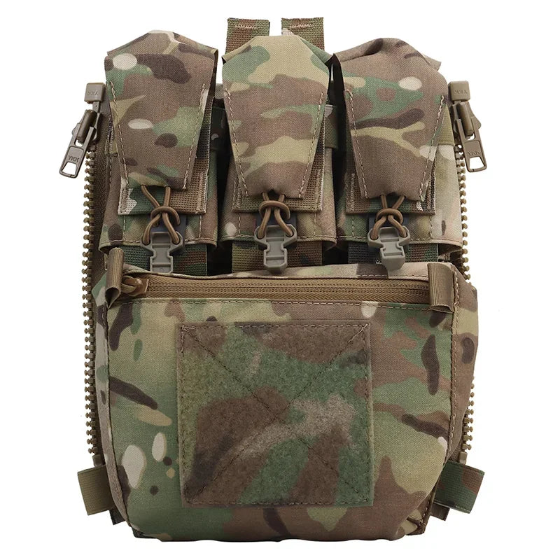 Assault Adapt Banger Back Panel Zip-On Rear Pack – Tactical Vest FCPC V5 Plate Carrier Accessories Bag with GP Pouch & Multitools Pocket