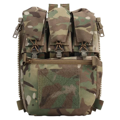Assault Adapt Banger Back Panel Zip-On Rear Pack – Tactical Vest FCPC V5 Plate Carrier Accessories Bag with GP Pouch & Multitools Pocket
