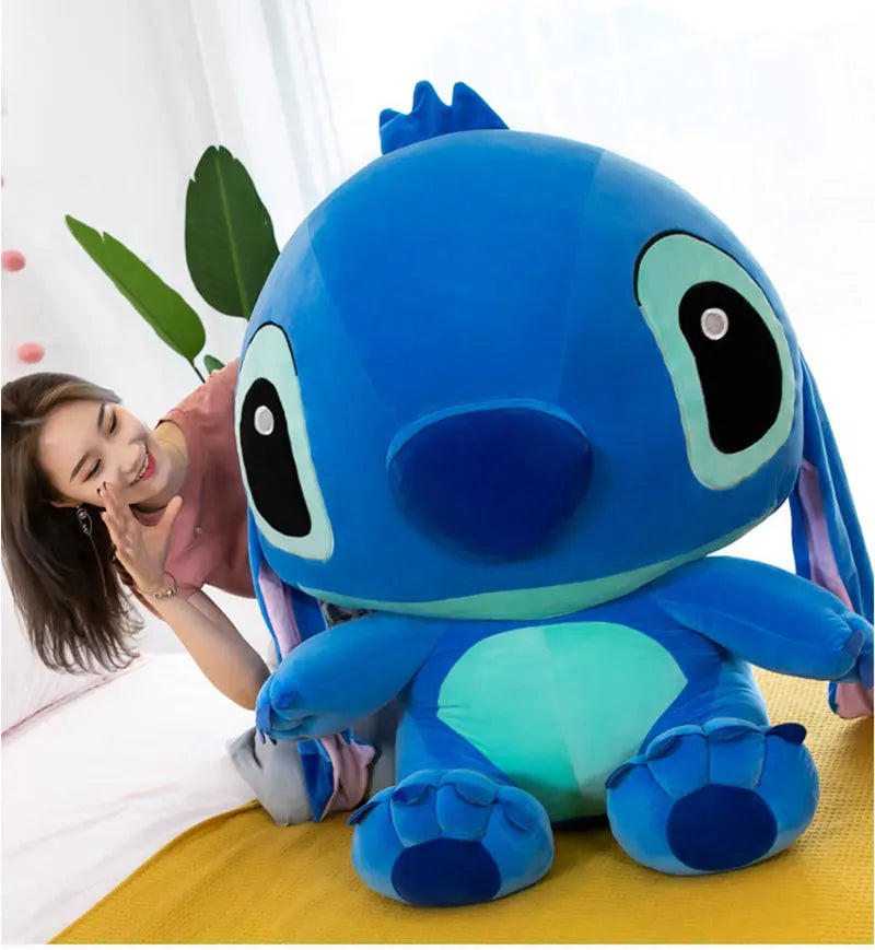 20-60cm Giant Lilo & Stitch Plush – Cartoon Stuffed Anime Toys, Pendant Pillow for Kids Birthday Gift