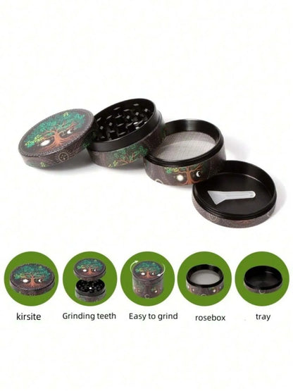 50mm Metal Gorilla Herb Grinder – 4-Layer Manual Spice, Pepper & Tobacco Mill for Cigarette Smoking Accessories