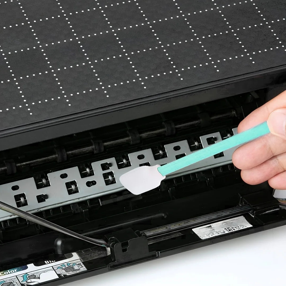 Precision Cleaning Swabs – Lint-Free Fiber Tips with Plastic Handles for Printers, Cameras, Optics, Crafts & Car Detailing