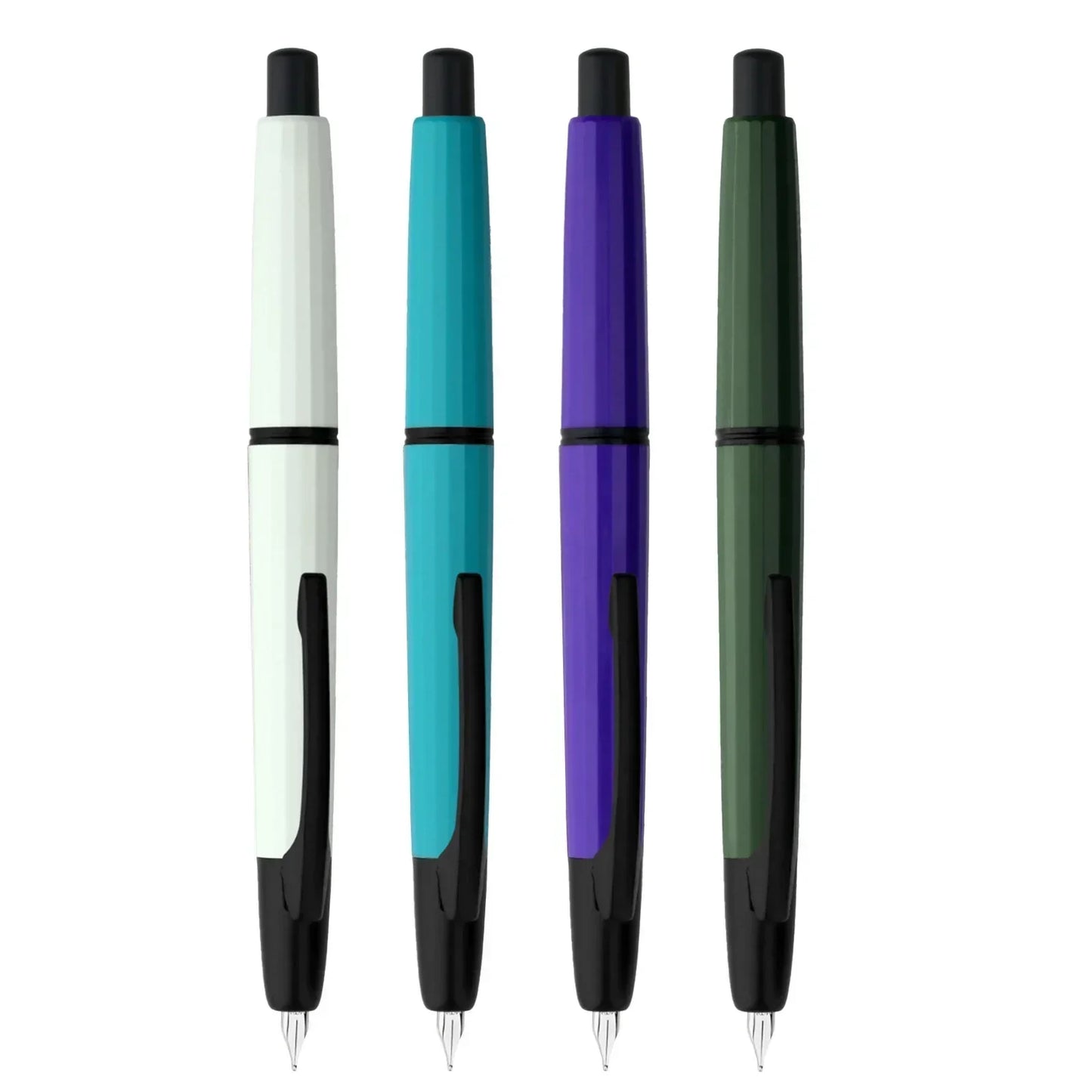 MAJOHN A2 Press Fountain Pen - Retractable EF Nib 0.4mm Resin Ink Pen with Converter, Lighter than A1, Perfect for Writing and Christmas Gift