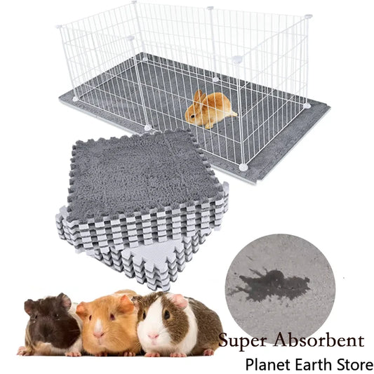 4/10PCS Waterproof Cage Liners – Anti-Slip Absorbent Bedding Mats for Rabbits, Guinea Pigs & Small Pets