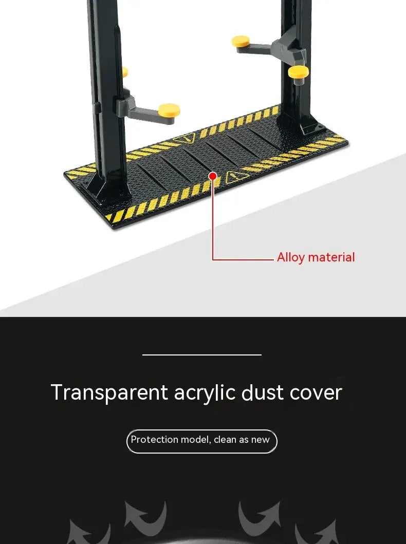 1:24 / 1:32 Scale Light-Up Parking Lot Toy – DIY Assembly Diecast Alloy Car Garage Scene for Display & Kids Gift