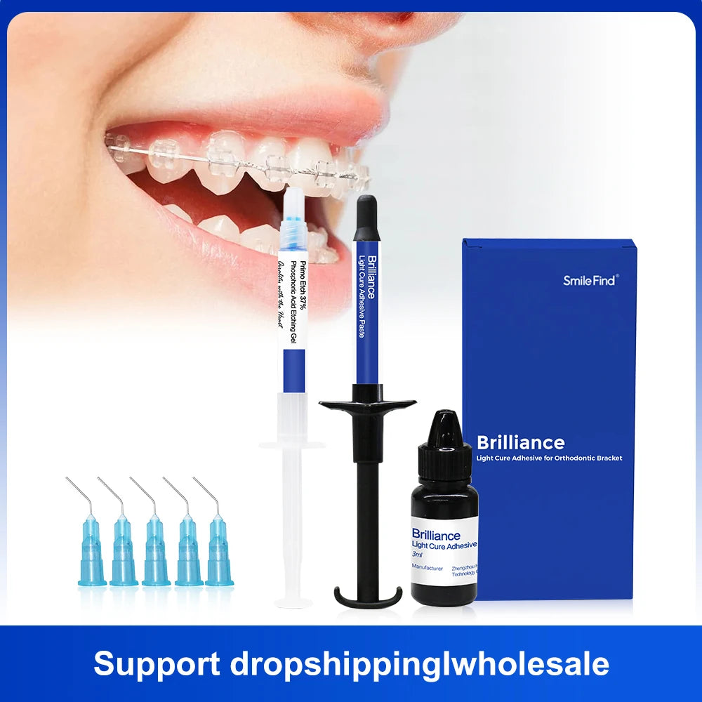 Dental Orthodontic Adhesive Kit — Light Cure Glue for Metal & Ceramic ...
