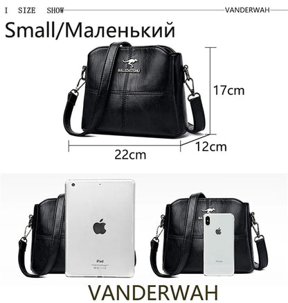 Luxury Women’s Leather Handbag – Large Capacity Shoulder & Crossbody Designer Bag