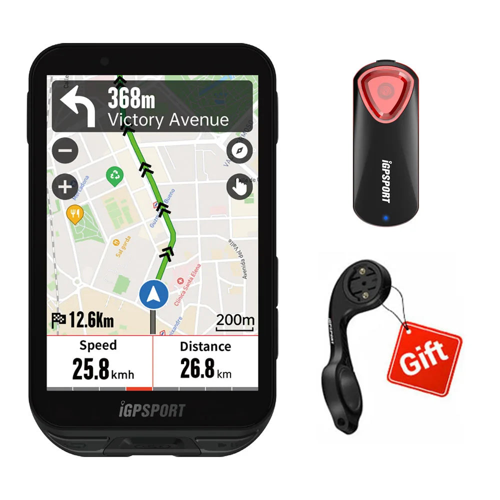 iGPSPORT iGS800 Touchscreen Bike Computer - Professional GPS, Map Navigation, WiFi, ANT+, 50H Battery Life
