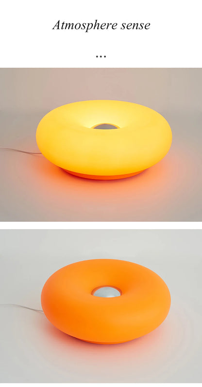 Bauhaus USB Table Lamp - Donut-Shaped Ambient Light for Bedroom, Living Room, & Dining Room Decoration