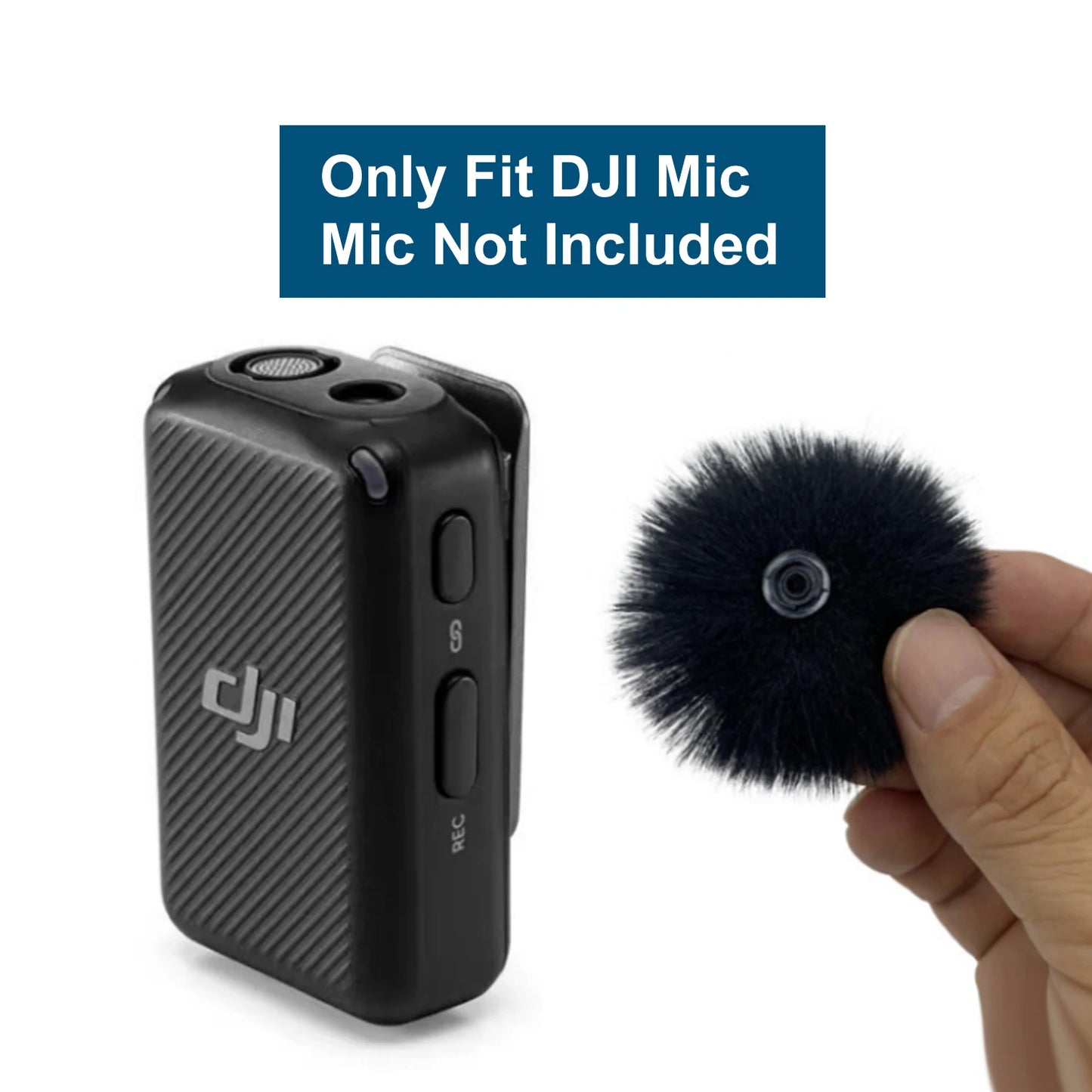 Universal Furry Dead Cat Windscreen – Lavalier Microphone Wind Muff for DJI Mic & Blue Mantis