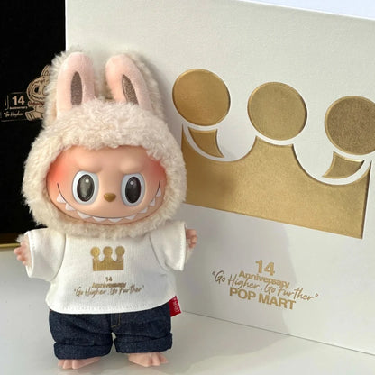 Premium Labubu Zimomo Angel Doll Clothes Set  — 17cm Mokoko Vinyl Pendant Plush & Clothes Set (Fits Labubu 1st & 2nd Gen) — Birthday Gift