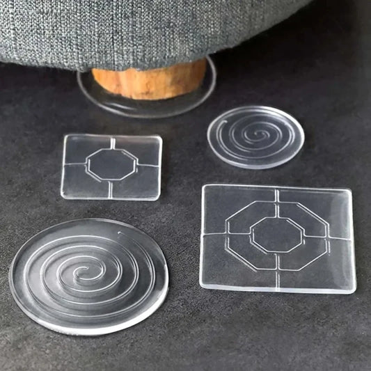 Anti-Slip Transparent Silicone Furniture Pads — Adhesive PU Cushions for Table, Sofa, Bed Legs, and Noise Reduction