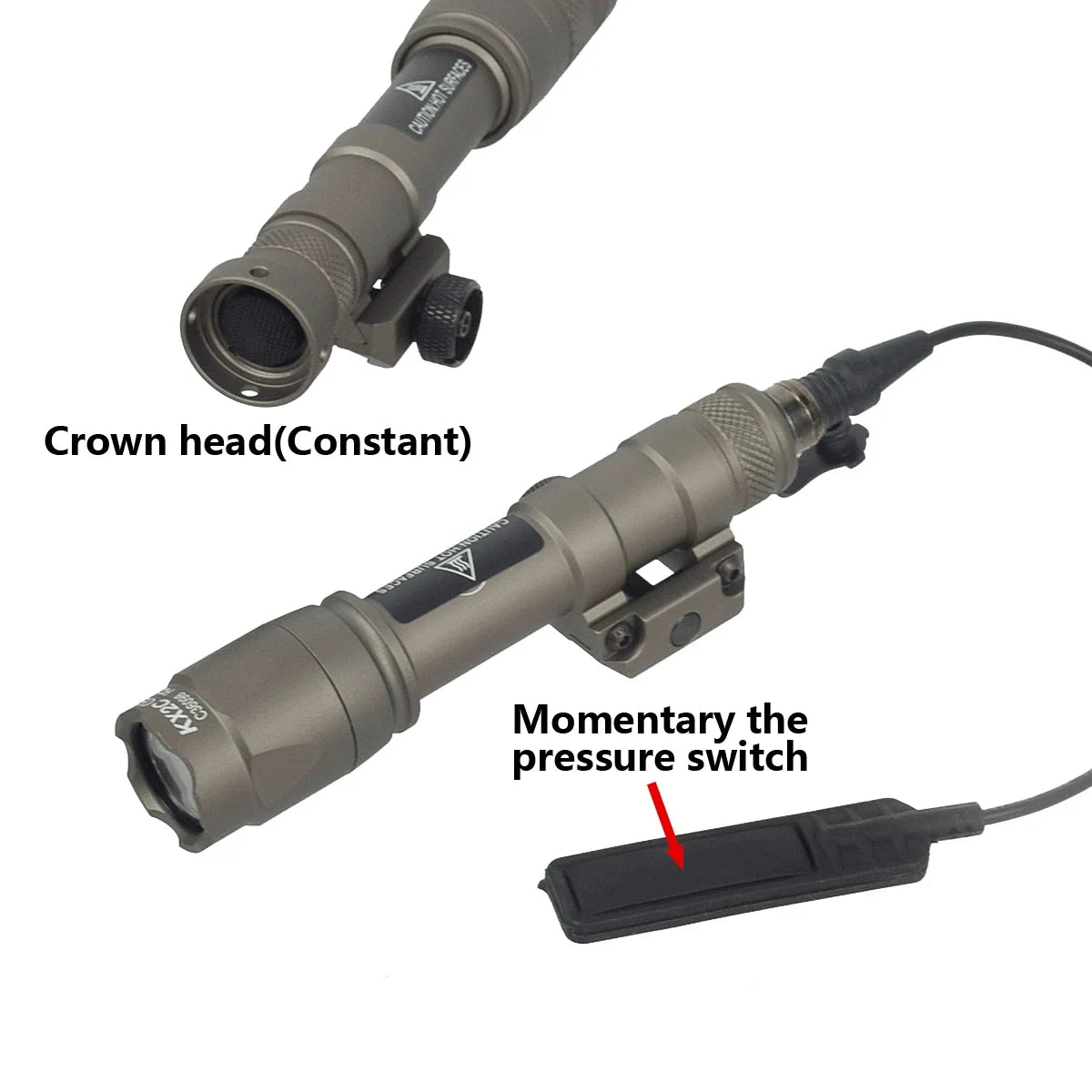 Tactical Surefire M600 M600U/M600B Airsoft Flashlight – Powerful LED Scout Light with 5 Switch Styles for 20mm Rail Rifle Gun