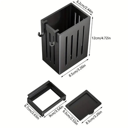 1 Piece Kitchen Chopsticks Holder - Multifunctional Wall-Mounted Utensil Drying Rack with Hooks, No Drilling Required, for Spoons and Forks