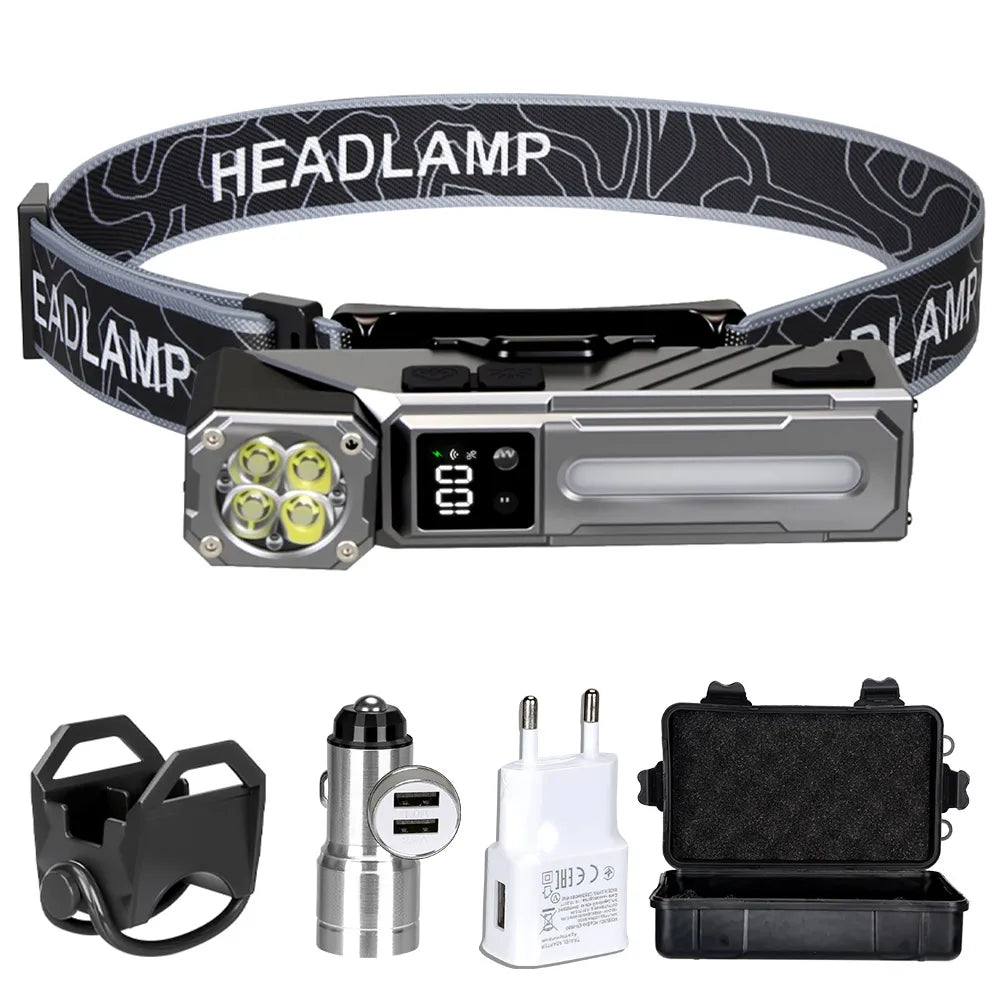 High-Power LED EDC Flashlight – Rechargeable Pocket Torch with RGB, Magnet & Clip for Camping & Fishing