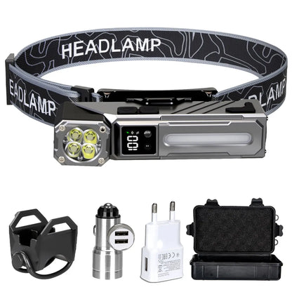 High-Power LED EDC Flashlight – Rechargeable Pocket Torch with RGB, Magnet & Clip for Camping & Fishing