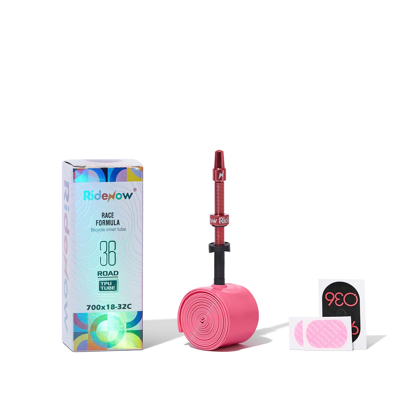 Ridenow Upgraded Metal Nozzle 700c TPU Inner Tube – 700x18-32c Road Bike Tube with Removable Valve Cores