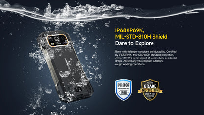 Ulefone Armor 27T Pro 5G Rugged Smartphone – 10600mAh, Android 14, 50MP+64MP Night Camera, 6.78" 120Hz, 24GB+256GB, NFC