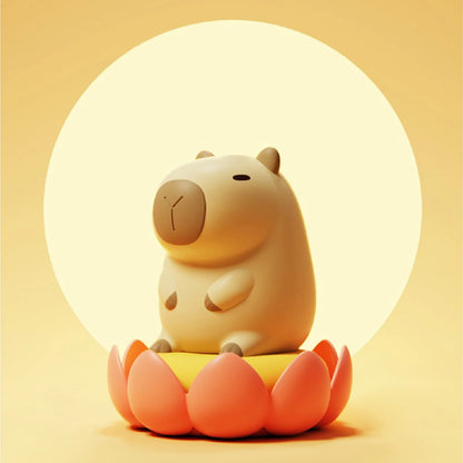 Cartoon Capybara Silicone Night Light: Cute USB Rechargeable Lamp with Timing and Dimming - Perfect for Children's Room Decor