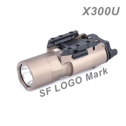 Tactical Surefire X300/X300U/X300V/XH35 LED Pistol Light – Metal Strobe, 20mm Rail Mount, Airsoft & Hunting Flashlight