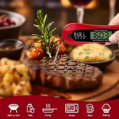 Instant Read Digital Meat Thermometer – Fast, Precise Cooking Thermometer with Backlight & Magnet
