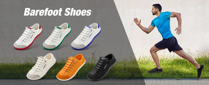 HOBIBEAR Unisex Barefoot Shoes – Zero Drop Wide Toe Casual Canvas Minimalist Walking Sneakers