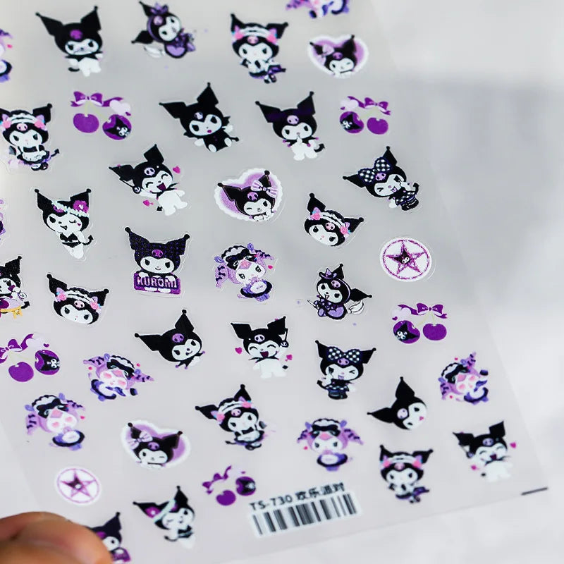 Cute Snoopy 5D Nail Stickers – Cartoon Anime Nail Art Decoration