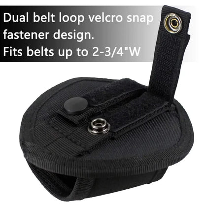 DIZETION Tactical Handcuff Case - Officer Waist Pocket for 2-inch Duty Belt, Open Top Quick Pull Design