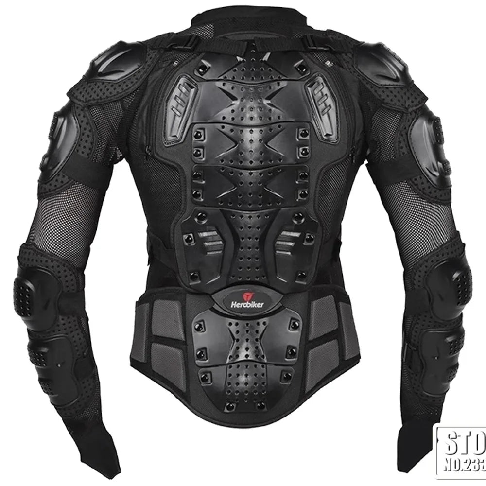 5XL Men's Motorcycle Jacket – Full Body Armor Protection for Motocross, Enduro Racing, Moto Gear & Protective Clothing