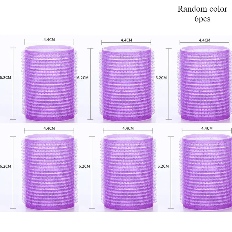 Jumbo Self-Grip Hair Rollers – Heatless Curlers for Salon & Home, Sticky Hair Styling Tools