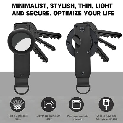 Compact Key Organizer – Minimalist Metal Key Holder for 2-6 Keys, Secure Keychain Case