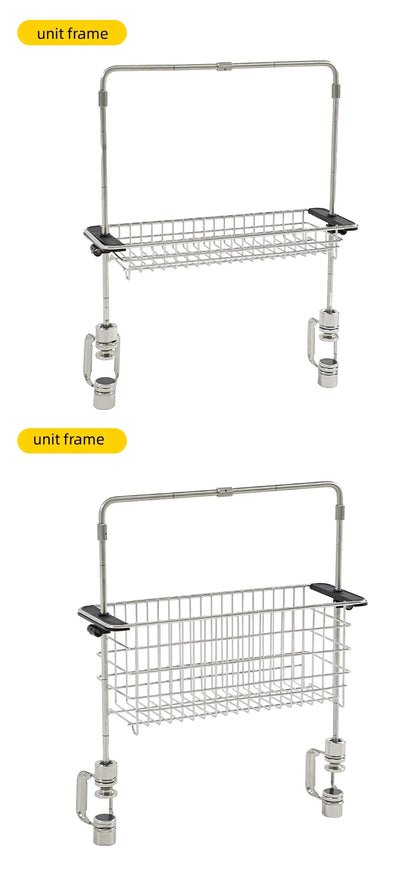 Portable Stainless Steel Light Pole Bracket — Outdoor IGT Table Supply and Desktop Mount Camping Table Accessory