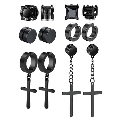 Fashion Magnetic Clip Ear Studs - Non-Piercing Fake Earrings for Men & Women, Jewelry Gift