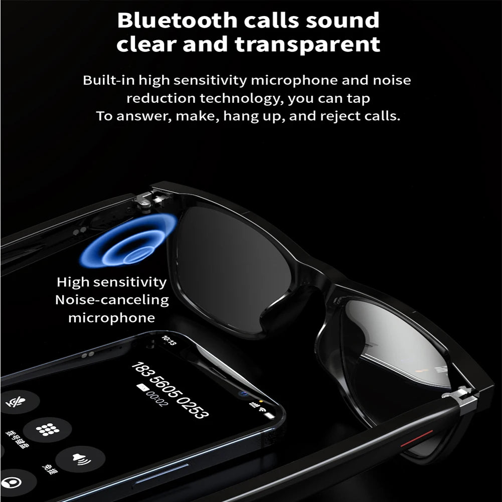Enhance Your Experience with E13 Smart Glasses: Bluetooth 5.0 Sunglasses & Headphones Combo for Outdoor Sports, Hands-Free Calling, and Music Playback