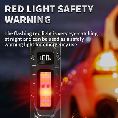 LED Ultra Slim Flashlight 1200LM — Mini Portable Pocket Light with Pen Clip, IPX44 Waterproof for Camping & Hiking