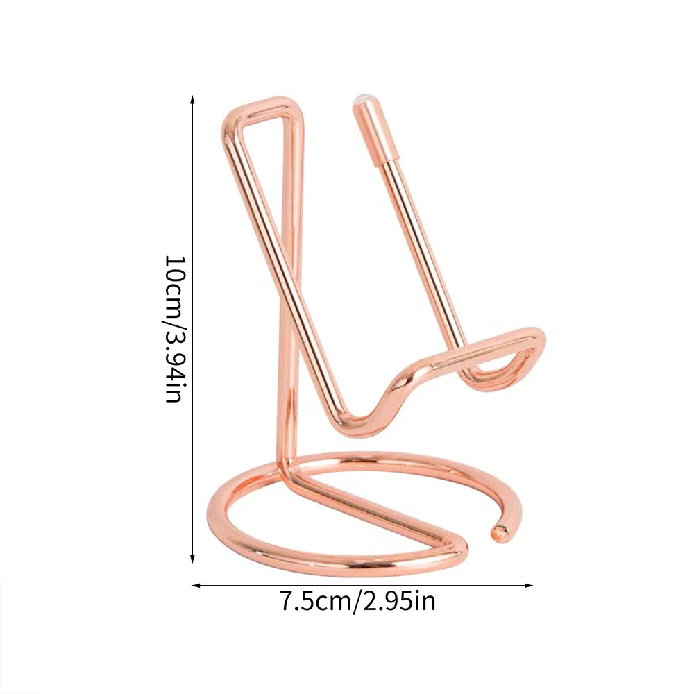 Desktop Metal Phone & Business Card Holder – Office Stand Organizer for Name Cards