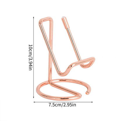 Desktop Metal Phone & Business Card Holder – Office Stand Organizer for Name Cards